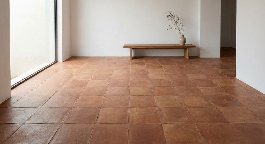 el formato y la junta en suelos de terracota